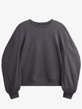 0154 Women's Oversized Crewneck Sweatshirt - Charcoal